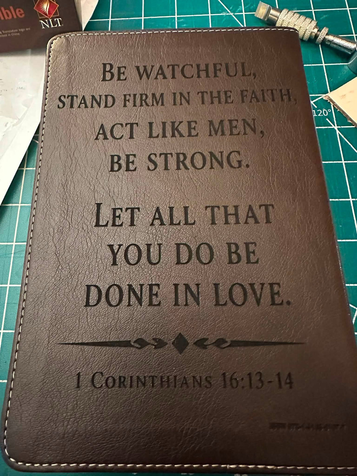 Bible Laser Engraving — Customer Bible Provided